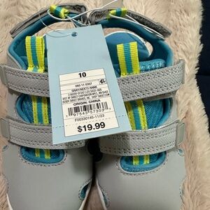 Gray and Blue Kids Shoes
